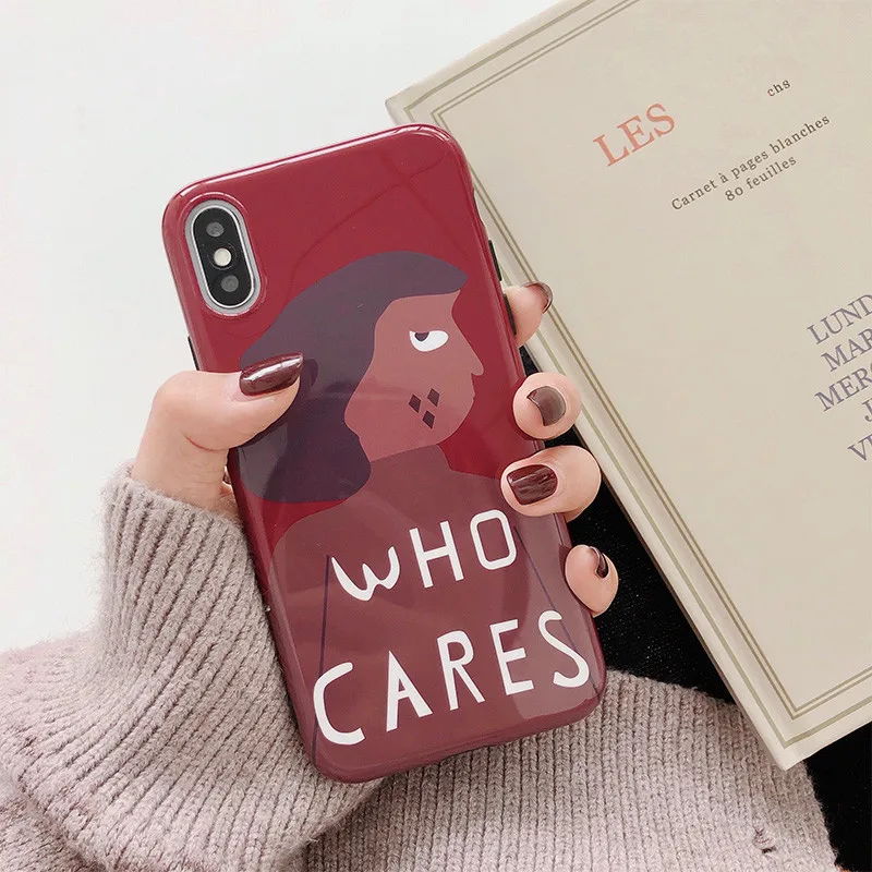 Ретро искусство абстрактный корейский девушка чехол для iPhone X XS Max XR 7 Puls 6 6S 8 Plus