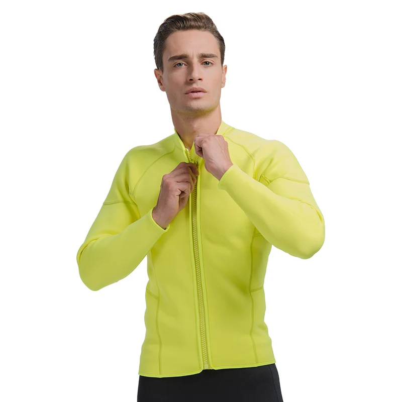 Профессиональный 3 мм неопрена гидрокостюм куртка Для мужчин с длинным рукавом