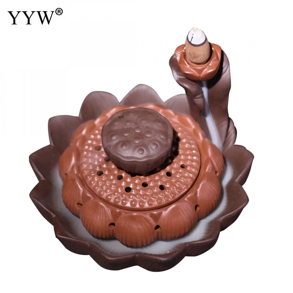 Катушка для ароматерапии Lotus керамическая курильница с подставкой креативный