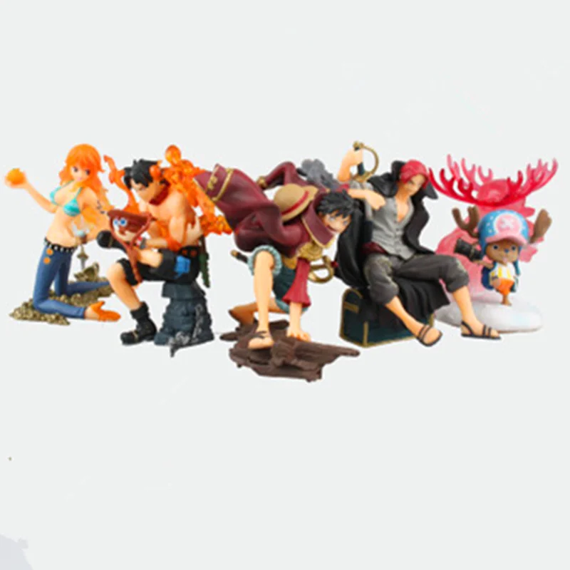 5 шт./компл. ONE PIECE STORY NOTE 1 Generation Luffy Ace нами и Чоппер Shanks ПВХ экшн-фигурка