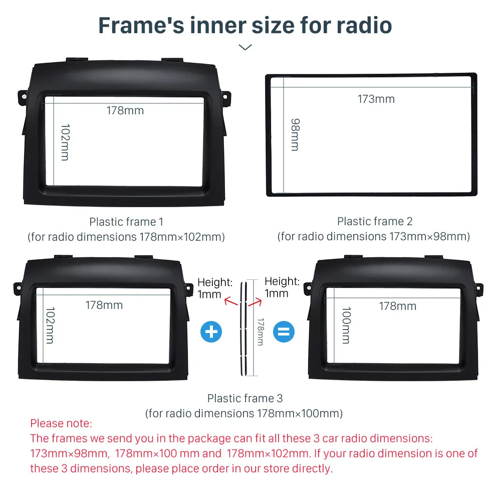 Seicane Double Din 173*98 178*100 178*102 мм Монтажная накладка на приборную панель, рамка для автомобиля, радио, рамка для 2004-2010 Toyota Sienna