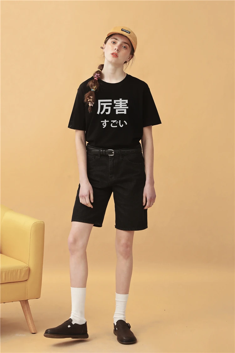 TANTO/2019 оригинальные летние топы в китайском японском стиле с надписями