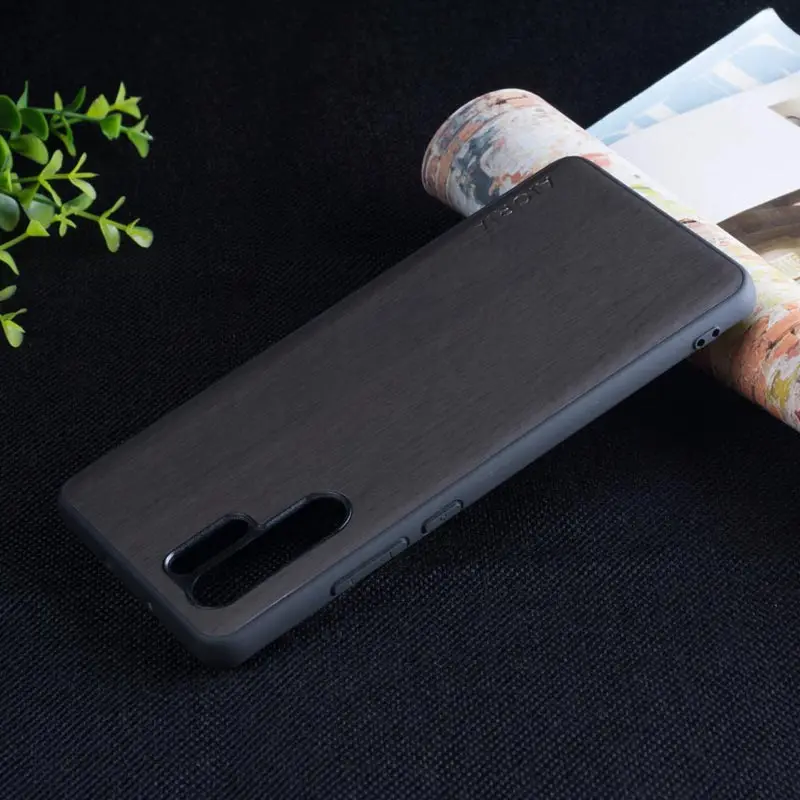 Чехол с деревянным узором для huawei Honor P30 pro, TPU+ PC+ wood, кожзам, чехлы для huawei P30 Lite - Цвет: Gray