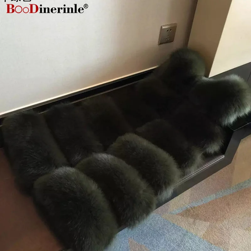 BOoDinerinle зимнее пальто из искусственного меха Черная куртка толстый теплый жилет размера плюс длинная верхняя одежда из искусственного меха Женское зимнее элегантное пальто PC035