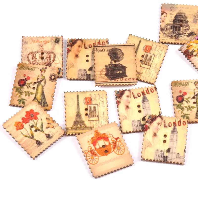 25 шт. разнообразные европейские винтажные пуговицы для штампов|Пуговицы| |