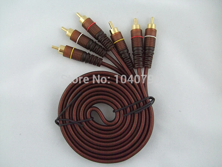 Позолоченный кабель для аудио и видео 3RCA Lotus line телеприставка трансформации 5 м 16