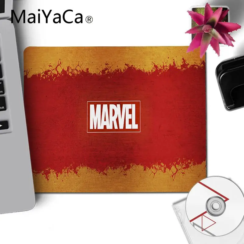 No Lock Edge18x22cm Maiyaca Marvel Comics логотип маленькие коврики для игровой мыши Настольный коврик нескользящий ноутбук компьютер беспроводная оптическая мышь матовый коврик для мыши геймер коврик - Цвет: No Lock Edge18x22cm