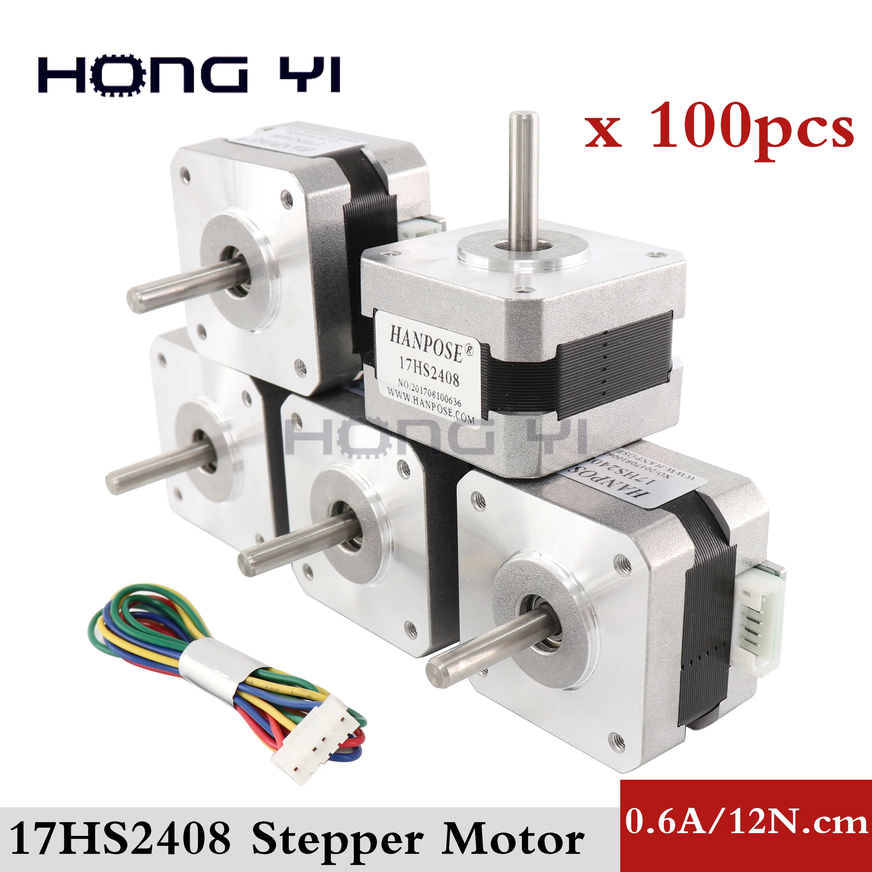 100 шт./лот 17HS2408 4-lead Nema17 шаговый двигатель 42BYGH 0.6A CE ROSH ISO CNC лазерный измельчитель