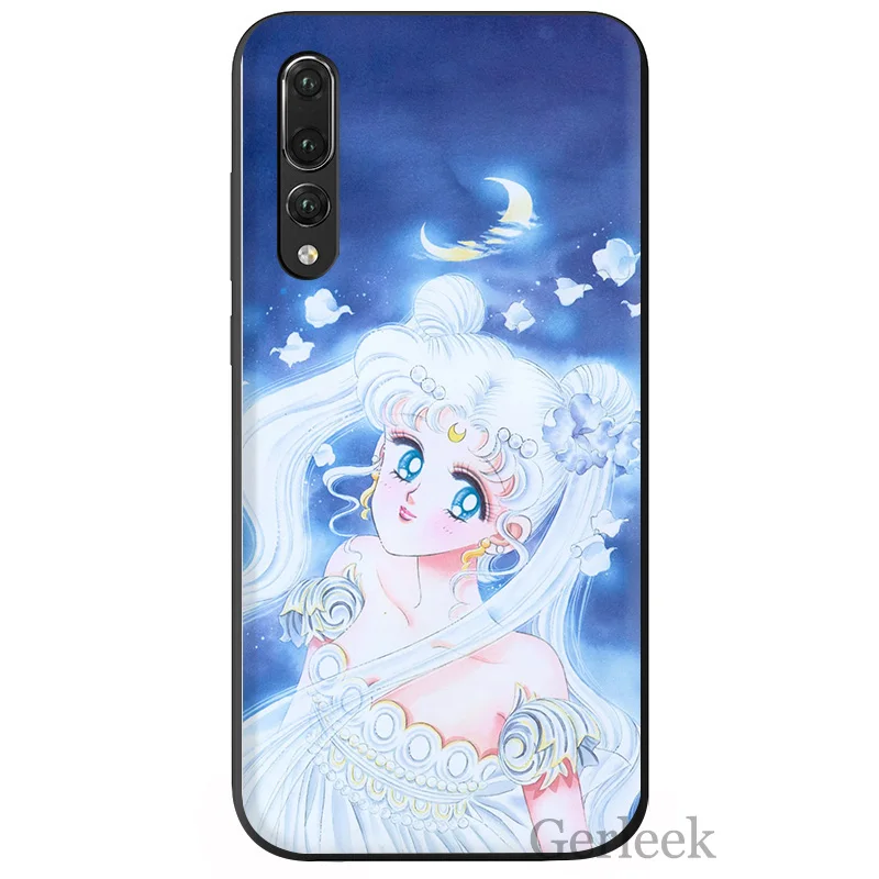 Мобильный телефон чехол красивый Сейлор Мун Забавный для Huawei P Smart P30 P8 P9 P10 P20 Lite