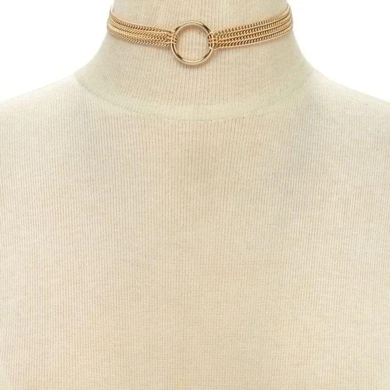 Массивное ожерелье женское колье ювелирные изделия для ожерелья с металлической