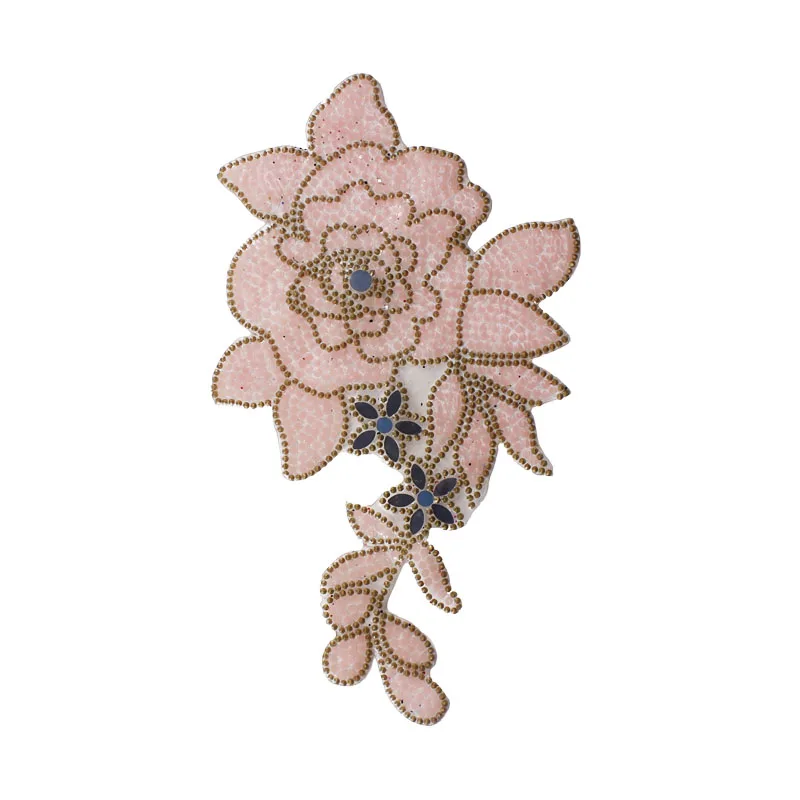 1 шт. наклейки для украшения одежды с цветами и кристаллами из горного хрусталя