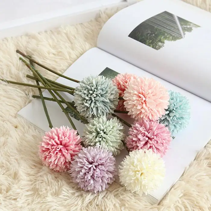 1 Pcs Simulation Artificial Flower Fake Dandelion Bouquet Home Wedding Party Decoration DTT88