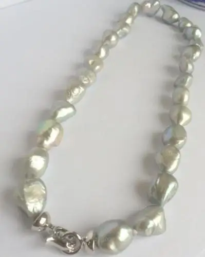 shipping New Woman Fashion 10-16mm South Sea Gray Baroque Pearl Beads Necklace 18&quot | Украшения и аксессуары