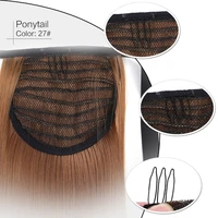 neitsi straight long clip in hair tail false hair ponytail hairpiece with hairpins synthetic hair 27