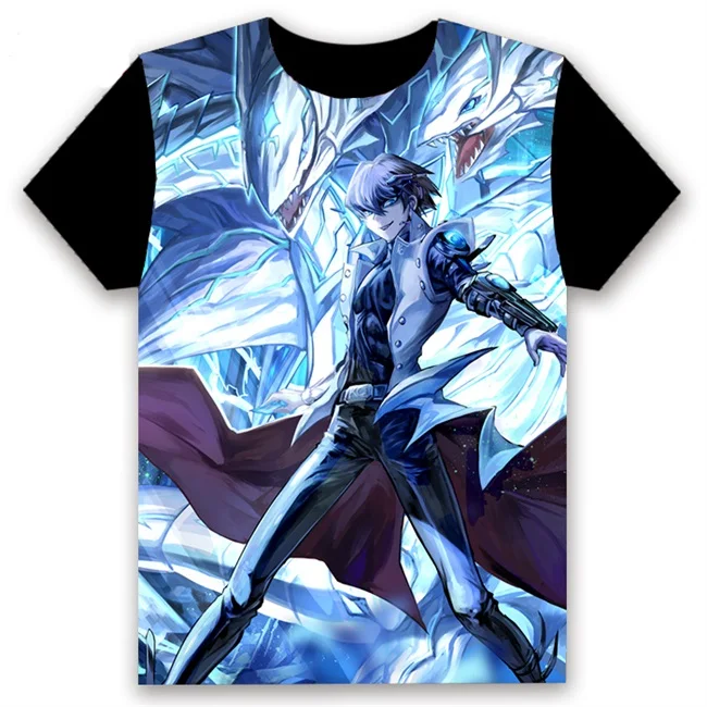 Мужская футболка аниме Yu-Gi-Oh! Дуэль Монстры печатных косплей с коротким рукавом унисекс Повседневная Черная футболка топы Летняя забавная рубашка - Цвет: 6