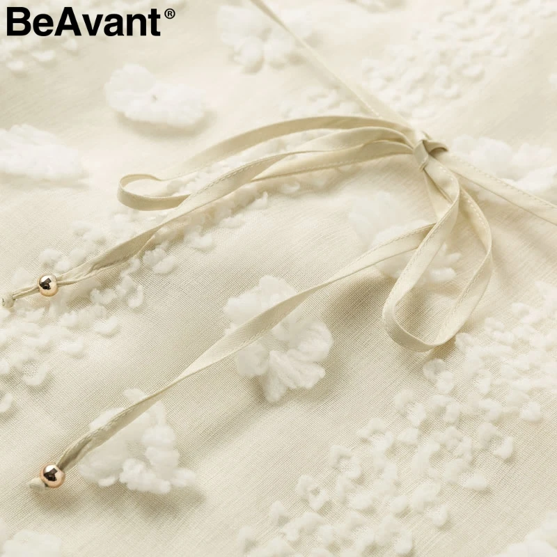 BeAvant, винтажное, Цветочная вышивка, короткое платье, для женщин, элегантное, на бретельках, на шнуровке, сарафан, белый, с оборками, летние женские платья