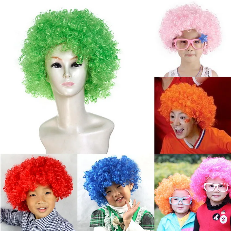 Dozzlor 6 видов цветов клоун взрывающиеся поддельные волосы Косплей короткие