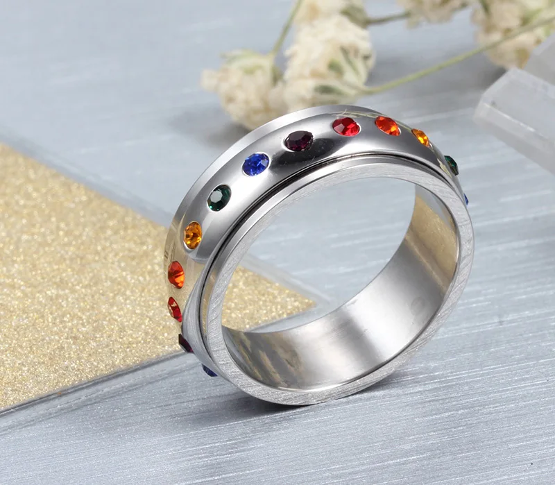 Кольца Anillos для мужчин и женщин классические металлические кольца из нержавеющей