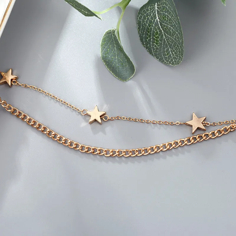 Простой Vintage Opal камень звезда очаровательные женские ботильоны наслоения Кулон