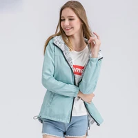 new fashion autumn hooded womens windbreak jacket big size loose top basic coat for ladies both sides can wear outwear coats