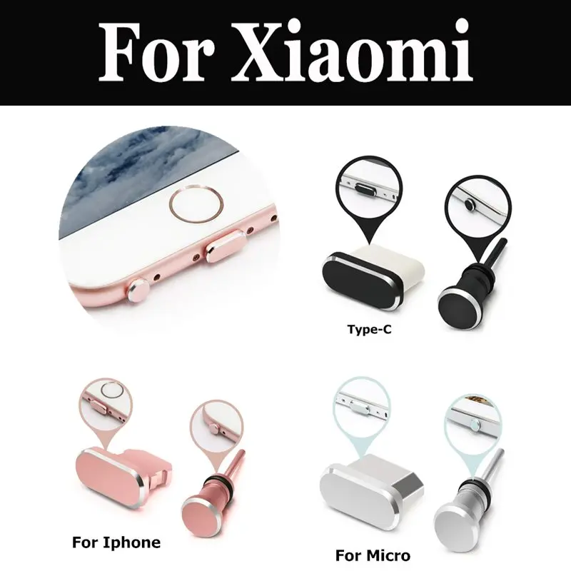Пылезащитные заглушки для наушников + Usb-разъем зарядного устройства Xiaomi Redmi 3 Pro 3s