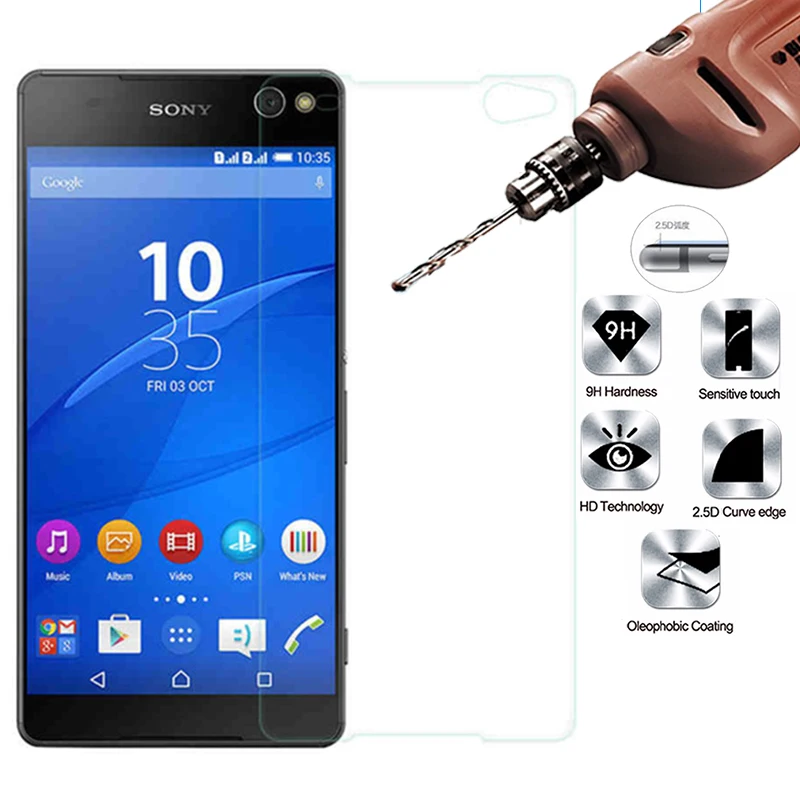 Закаленное стекло 2.5D для Sony Xperia C5 Ultra 9H Высококачественная Взрывозащищенная