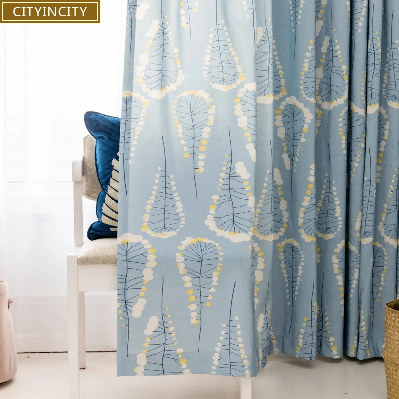 CITYINCITY деревенский стиль домашний декор Шторы для гостиной окрашенная пряжа с