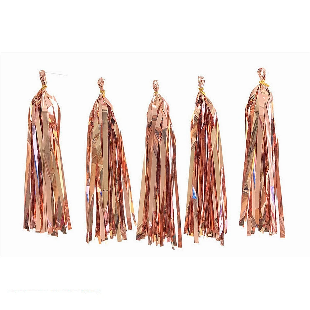 5 шт. розовая Золотая бумага кисточка ткань для изготовления гирлянд бахрома