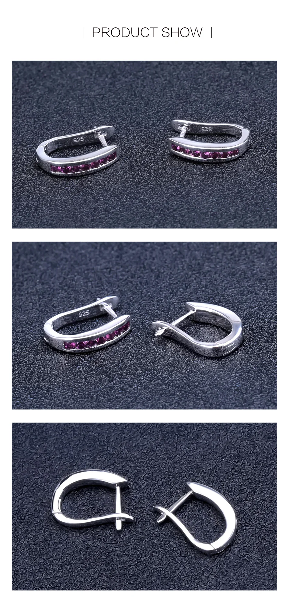 GEM'S BALLET, 0.88Ct, натуральный родолит, гранат, Серьги с драгоценными камнями, 925 пробы, серебряные серьги-кольца для женщин, подарок, хорошее ювелирное изделие