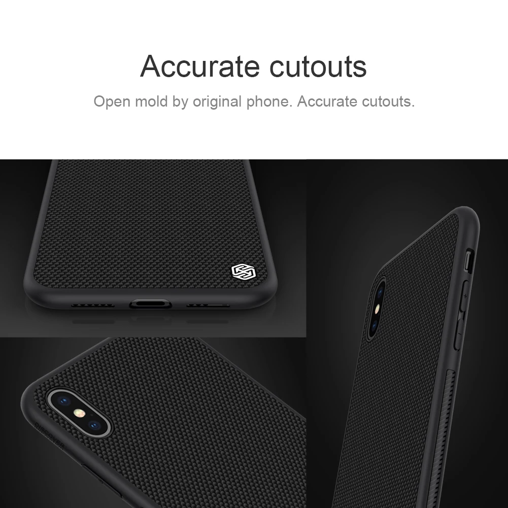 Nillkin нейлоновый чехол для iPhone Xs TPU + PC задняя крышка iphone X прочный нескользящий
