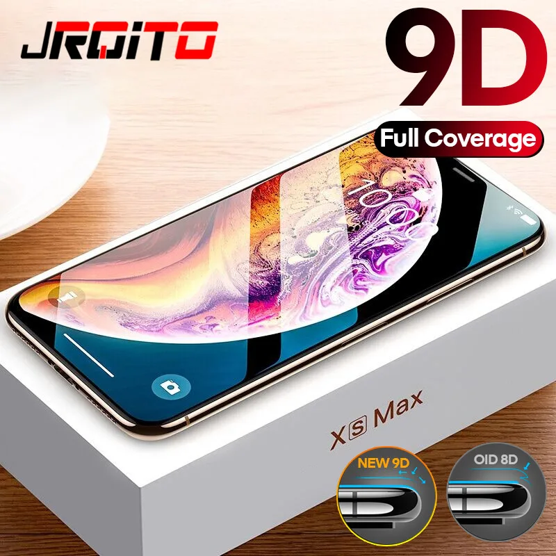 9D полный изогнутый край закаленное стекло на для iPhone 7 8 6 6s плюс Защита экрана X XR XS