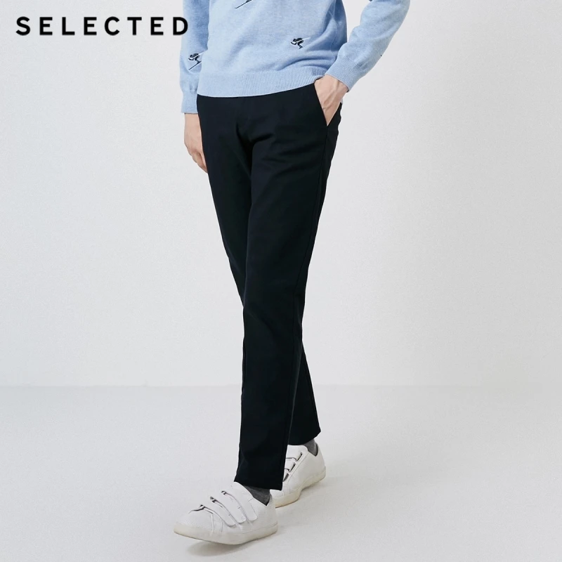 Отборные мужские зимние узкие брюки чистого цвета S | 418414501 Мужская одежда