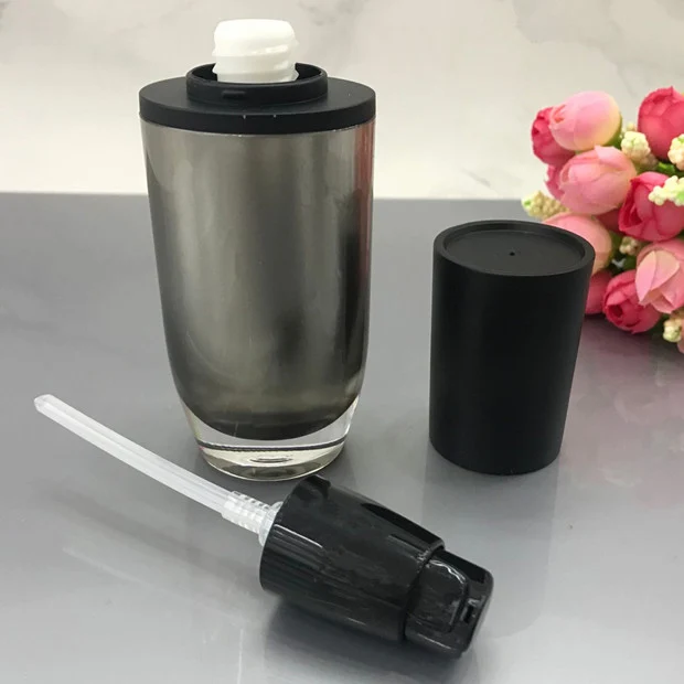 

High Grade Space Grey Cosmetics Sub Acrylic 30/50/100ML Lotion Pump Bottle,Classic 30/50G Acrylic Cream Jar 5PCS 1Suit