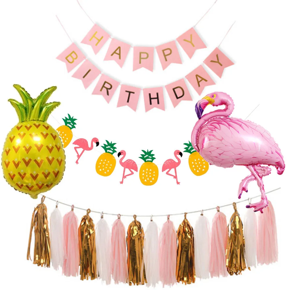 100 день Дети номер шар Baby shower на рождения летняя Гавайская фрукты вечерние Декор