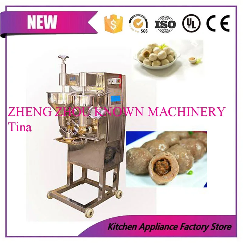 Stainless steel double hopper stuffing fish beef meat ball making machine | Бытовая техника