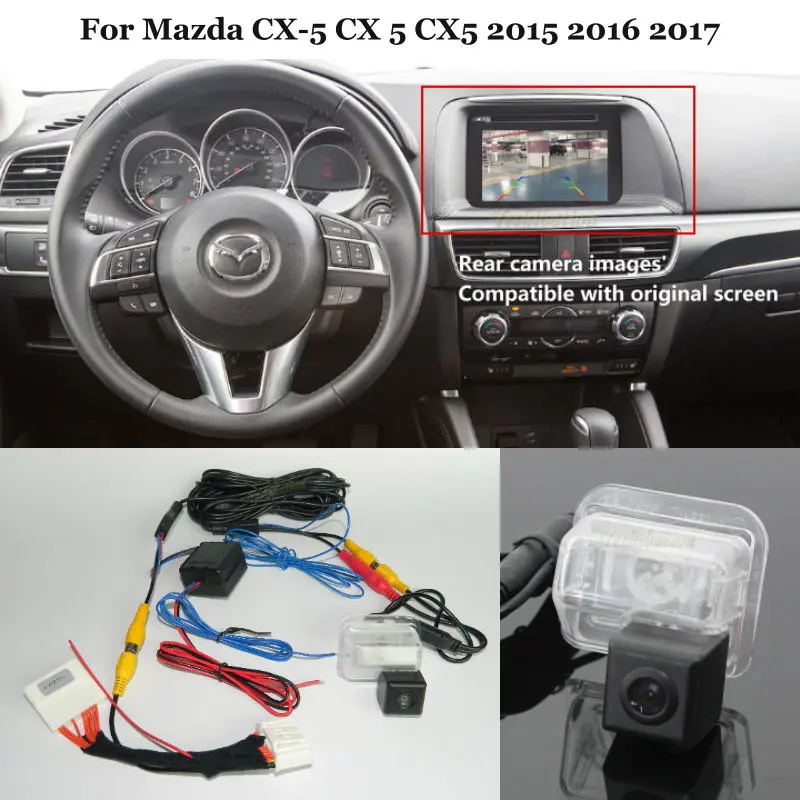 Камера заднего вида Yeshibation для Mazda совместимая с заводским экраном парковочная