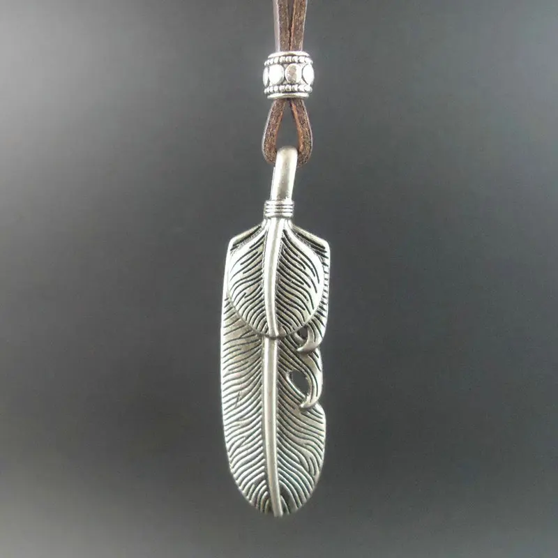 Трендовые модные ошейники длинные кожаные винтажные подвески из сплава с