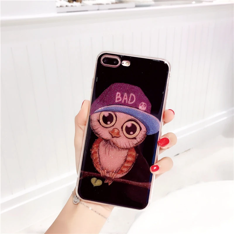 For Xiaomi Redmi Note 4 Case Cute Lovers Owl Fashion Glitter Shining Soft TPU Silicone Cover Phone |