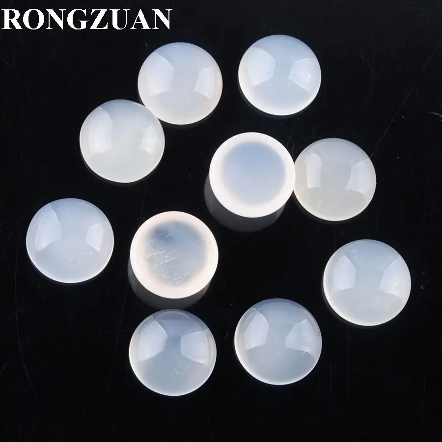 Agate RONGZUAN, натуральные камни, аметисты, розовые кварты, лазурит, 12 мм, круглая плоская спина, кабошон, кабина, без отверстий, ювелирные изделия, 10 шт., TBU329 - Цвет: Agate