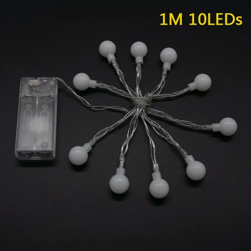 1 м 10 LED серебряная проволока сказочная гирлянда лампа светодиодная