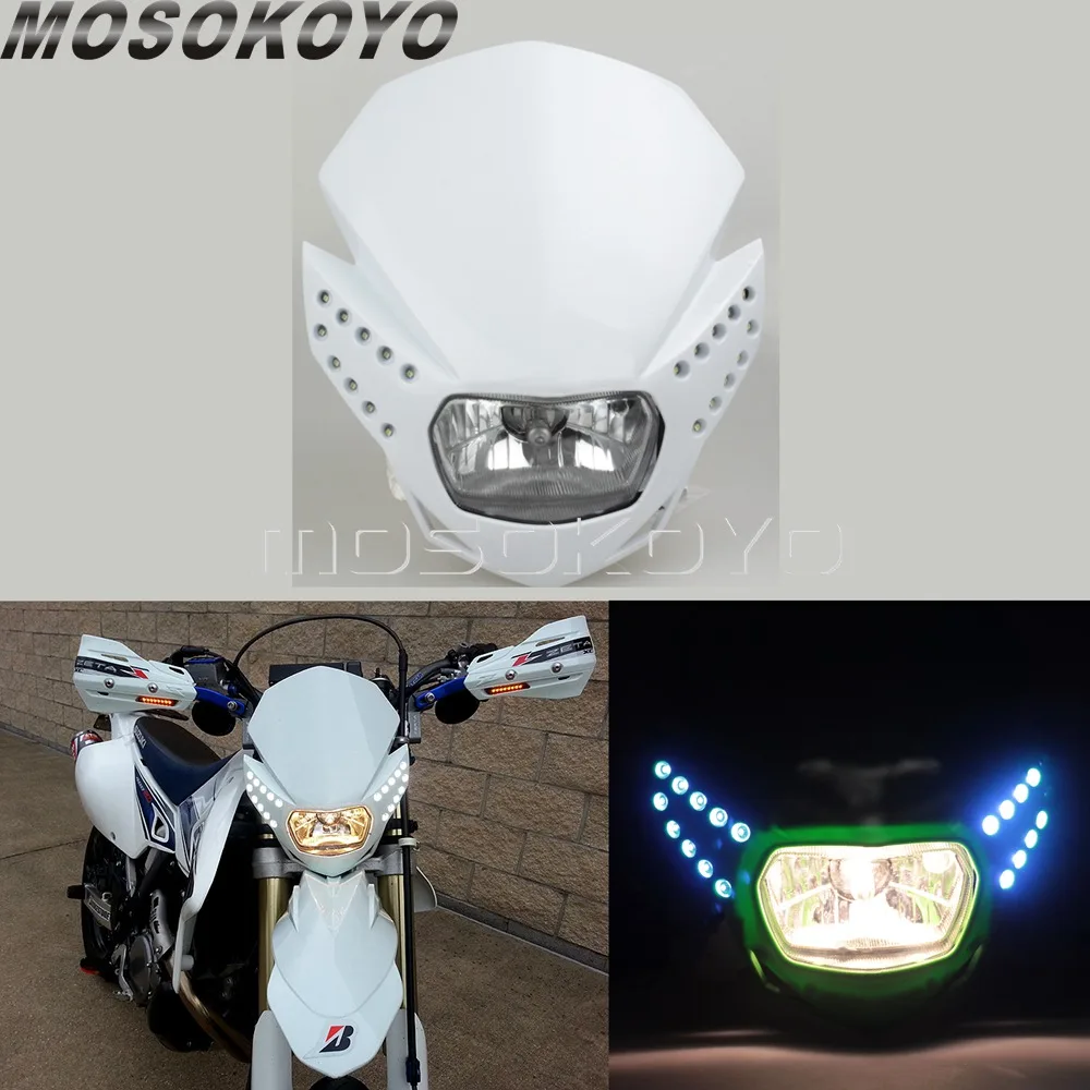 Универсальная фара для мотокросса с поворотным сигналом Honda KTM Yamaha XT660 WR250 WR125 XT125
