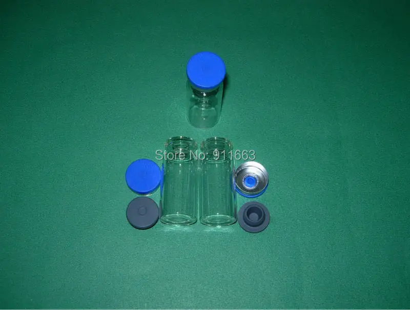 100 компл./Лот 10 мл прозрачные стеклянные флаконы с пробкой из бутилкаучука 20 мм и