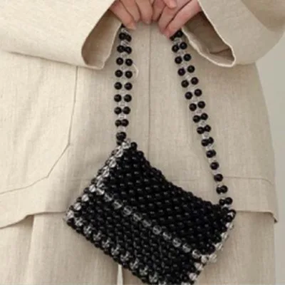 

NEW Pearl Bag Lady Bag 2018 New Fashion Chain Shoulder Messenger Bag Luxury Brand Designer Portable Small Package black White