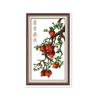pomegranate fruit cross stitch kit rich guirong flower series furniture sewing embroidery manual diy embroidery painting