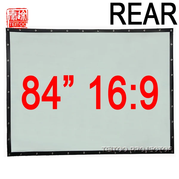 Поставка с фабрики складной портативный проектор для фильмов 84 &quot16:9 задний