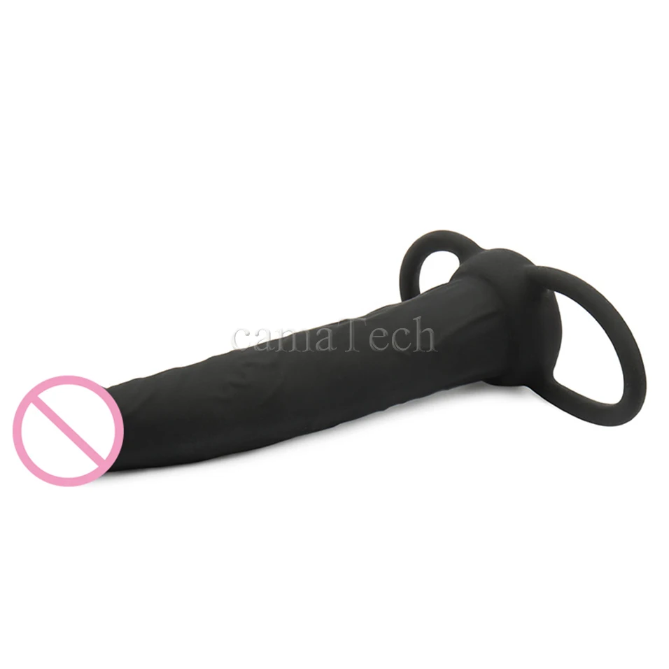 Силиконовые фаллоимитаторы camaTech с двойным проникновением ремешком на пенис 5