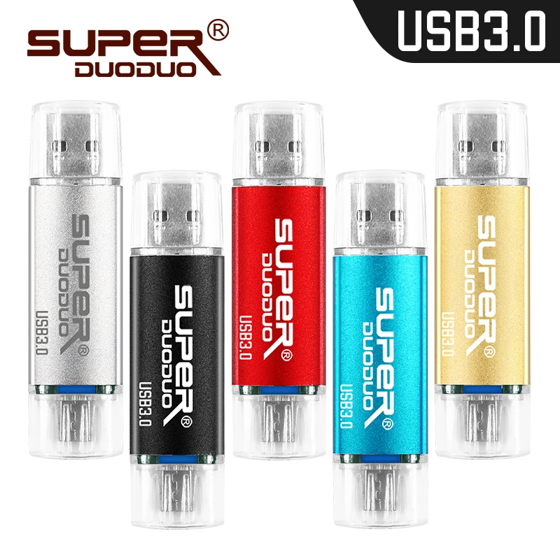 Лучшая OTG USB флэш-накопитель cle usb 3,0 stick 64G портативный флэш-накопитель смартфон Флешка 4g 8g 16g 32g 128G устройства для хранения