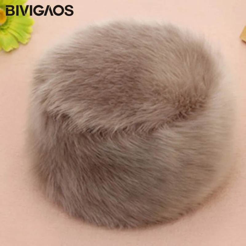 BIVIGAOS новые модные бархатные зимние теплые купольные шапки из искусственного лисьего меха шапки из искусственного меха норки для женщин Skullies Beanies Bone
