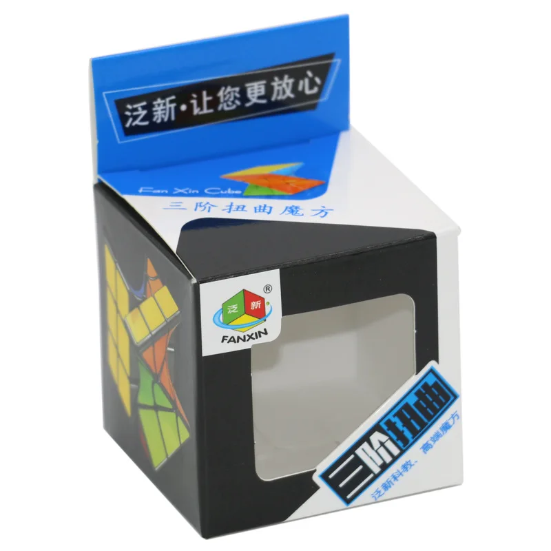 Fanxin 3x3 кручение волшебный куб цветной витой куб головоломка игрушка без наклеек Пазлы красочные Развивающие игрушки для детей