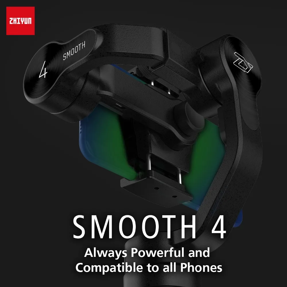 Мы можем отправить их от ЕС, Австралия, США,) Zhiyun Smooth 4 3-осевой ручной шарнирный стабилизатор для камеры для iPhone X, 8, 7 плюс samsung S8+ S8 S7 S6 S5, ручка